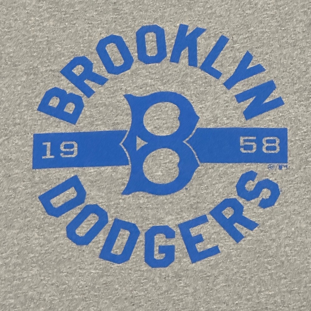 Vintage Style Brooklyn Dodgers 1958 Tee by ‘47 Brand - Size S Heather Grey MLB - Picture 3 of 5